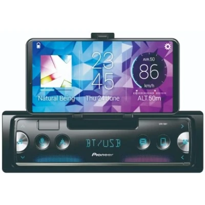 Immagine di Pioneer Ricevitore per smartphone SPH 10BT di nuova generazione, 1 DIN, con Bluetooth, USB e Spotify, si collega a iPhone Android
