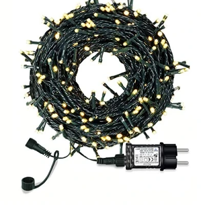 Immagine di Shineled Luci Albero Di Natale, 30M 300 LED 8 Modalità da Stringa, Fata Stellate Impermeabili per Esterni, Giardini, Case, Matrimonio, Natalizie