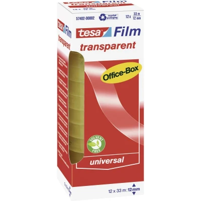 Immagine di tesa OFFICE BOX 57402 00002 01 Nastro adesivo tesafilm Trasparente (L x L) 33 m 12 mm pz.