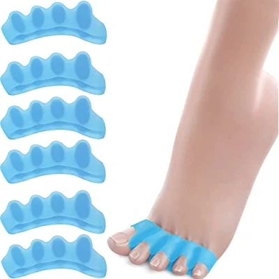 Immagine di Separatore Dita Piede 6Pezzi, 3 Coppie Distanziatori Piedi Toe Spacer Tutore Separa Separatori Separator Distanfix X Alluce Valgo Raddrizza