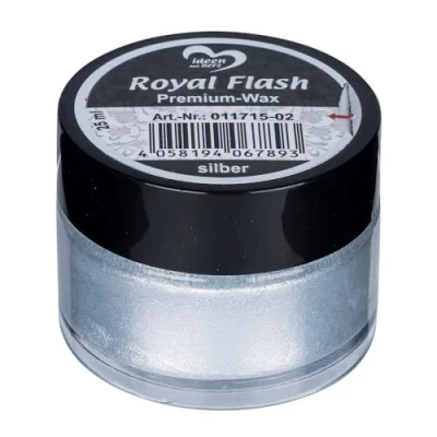 Immagine di Ideen mit Herz Royal Flash Premium Cera 25 ml effetto metallico micro glitter (argento)