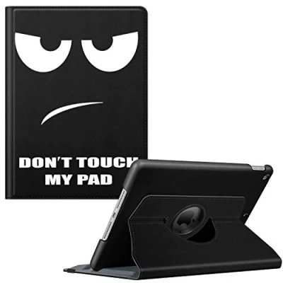 Immagine di FINTIE Rotating Custodia per iPad 10.2 Pollici 2019 con Built in Pencil Holder 360 Gradi di Rotante Cover Protettiva Case Auto Sonno/Sveglia Funzione, Don&#039;t Touch