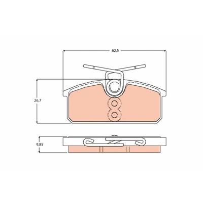 Immagine di TRW GDB2165 Kit pastiglie freno Non predisposto per contatto segnalazione usura RENAULT: Twizy