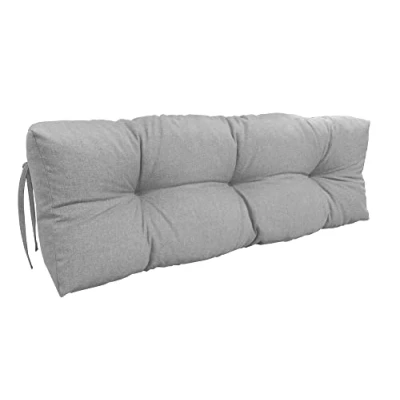 Immagine di chilly pilley Cuscino Trapuntato Per Mobili In Pallet Riempito Con Fiocchi Di Schiuma Divano Schienale Sedile Laterale Set (Cuscino 120 X 60 Argento)