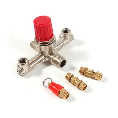 Immagine di Regolatore di Pressione a Doppia Uscita, Valvola Controllo Della Accessori Compressore Aria per Compressori Adatto