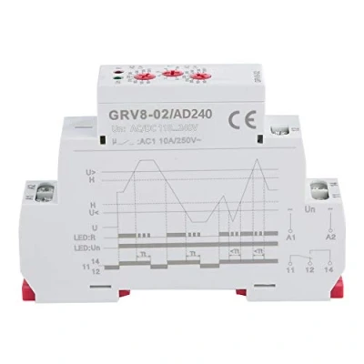 Immagine di Relè di monitoraggio tensione, GRV8 02 controllo tensione monofase per apparecchiature elettriche o compressori, controllo(GRV8 02/AD240)