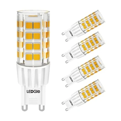 Immagine di LEDGLE G9 LED Lampadina 6W, 51 SMD2835 Lampade G9, 380LM Equivalente 60W Lampada Alogena, Luce Bianca Calda 3000K, Non Dimmerabile, Angolo di Fascio 360 ,Confezione da 5