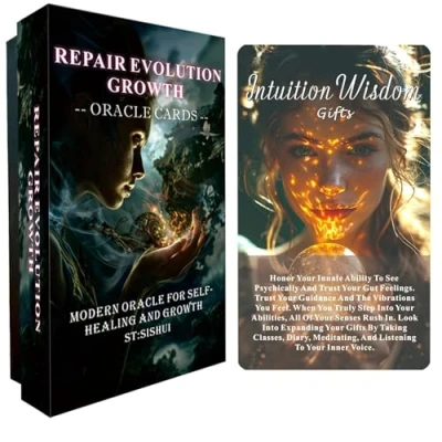 Immagine di BAIYOOBAI Healing Oracle Cards Deck, Set, per principianti, strumento di auto guarigione, che ti aiuta a scoprire cosa ha bisogno cambiare o rilasciare il tuo bene più