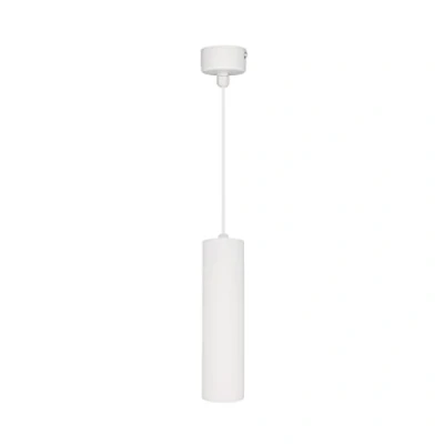 Immagine di Eurekaled Lampada a Sospensione 30cm cilindro Bianco con Portalampada Attacco GU10