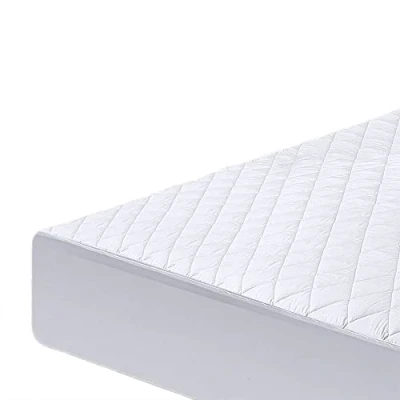 Immagine di IMFAA Coprimaterasso trapuntato di protezione, extra profondo, non rumoroso, antibatterico, 50% cotone poliestere 100% Cotone, Super King 30Cm Deep