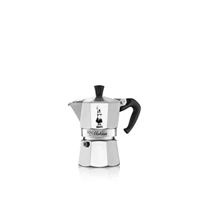 Immagine di Bialetti Mokina Caffettiera Alluminio, Tazze 0,5, Argento, 13x6.5x12 cm