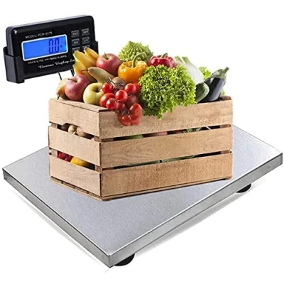 Immagine di bilancia a piattaforma portatile, postale industriale, digitale di precisione in acciaio inox, spedizione impermeabile, 150 kg / 0,05 300 0,1