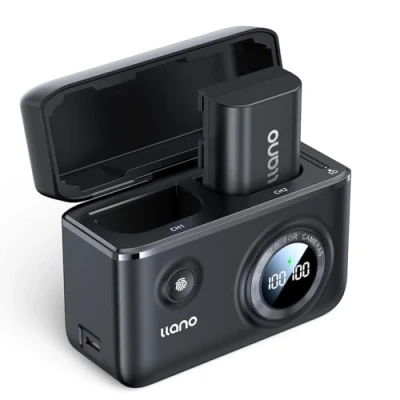 Immagine di llano LP E6NH E6P Caricabatterie doppio da 18 W per Canon EOS R5, R6 Mark II, 5D 6D 7D II III IV, 5Ds, 60D, 70D, 80D, 90D, display digitale intelligente, copertura magnetica (1 BATTERIA)