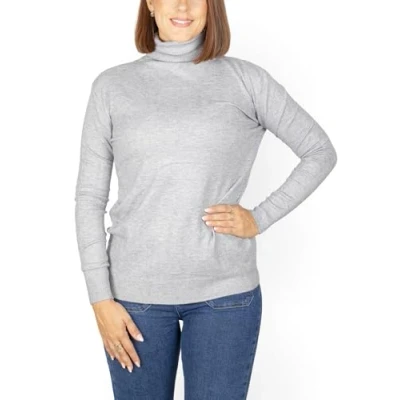 Immagine di MAGIC SELECT Pullover Donna a Collo Alto in Maglia Fine. Maglione Casual Maniche Lunghe per l&#039;inverno e l&#039;autunno. Taglia XL