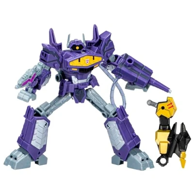 Immagine di Transformers EarthSpark Deluxe Class, action figure di Shockwave da 12,5 cm, giocattoli robot per bambini e bambine dai 6 anni in su