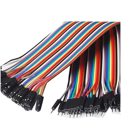 Immagine di SATKIT 40 pz Cavo maschio femmina Du Pont Jumper Cable 30 cm per Arduino Breadboard[Progetti Arduino]