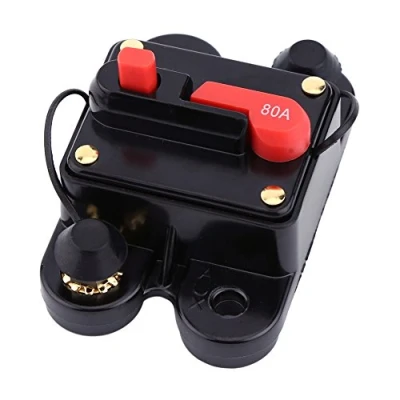Immagine di Interruttore Automatico Circuito Fusibile Reset da 12V 24V 80 300A per La Protezione Sovraccarico di Audio Autoveicoli/Video, Portafusibile Auto Nave Bicicletta(80A)