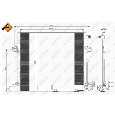 Immagine di NRF EASY FIT 35618 Condensatore con essiccatore, anello tenuta 13,8 Alluminio 570 MERCEDES BENZ: Classe ML, R