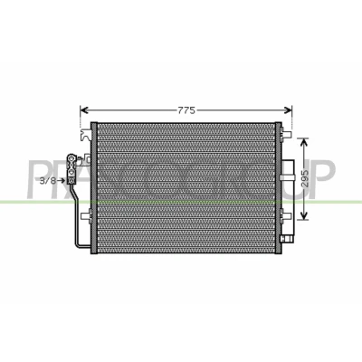Immagine di PRASCO ME919C001 Condensatore con essiccatore 13 Alluminio 660 R 134a MERCEDES BENZ: Sprinter 3.5 T Van, Bus