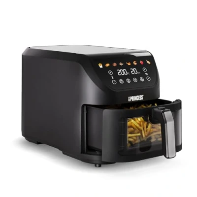Immagine di Princess SlimFry Airfryer, 8L Capacità, 2000W, 8 Programmi, Display Touchscreen Digitale, Temperatura Regolabile, Finestra di Controllo, Spegnimento Automatico, Cestello Lavabile, 182257