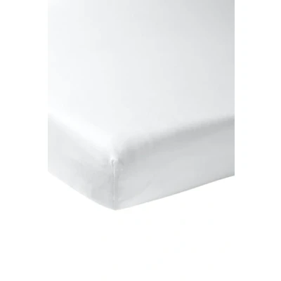 Immagine di Meyco Home Basic jersey Uni, lenzuolo per 1 persona (lenzuolo con qualità morbido, in 100% cotone, traspirante, dimensioni: 120 x 200 cm), bianco