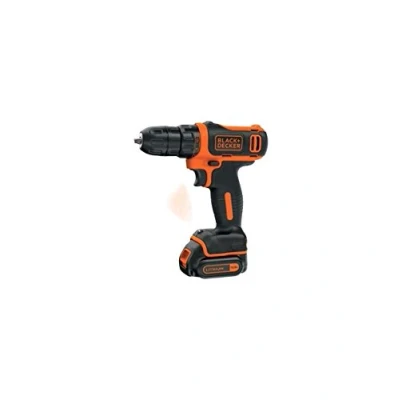 Immagine di BLACK+DECKER Trapano/Avvitatore 10.8V Litio. Batteria a slitta per un cambio più rapido ed una tenuta sicura. Luce LED. BDCDD12K QW