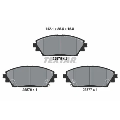 Immagine di TEXTAR 2587501 Kit pastiglie freno con segnalatore acustico usura MAZDA: CX 3, 3 Hatchback, 30