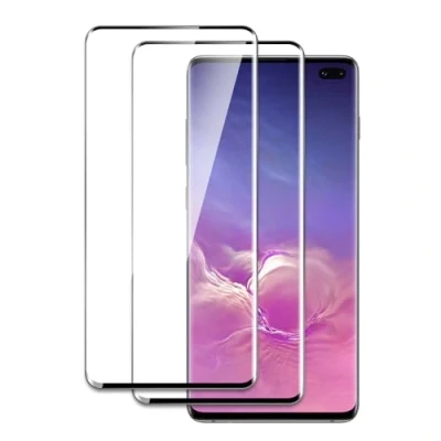 Immagine di 2 Pezzi Pellicola Vetro Temperato per Samsung Galaxy S10 Plus, 3D Curved Edge to Edge, Durezza 9H, Antiurto Antigraffio, Senza Bolle, Facile Installazione