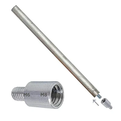 Immagine di GOLDMAN SERVICE Anodo di magnesio 22x350mm per scaldabagno elettrico + Adattatore diverse filettature da M8 a M6. sacrificale riscaldatore compatibile i principali marchi (1)