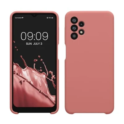 Immagine di kwmobile Cover per Samsung Galaxy A32 5G Custodia Back Case Smartphone in Silicone TPU Protezione Gommata rosa invernale