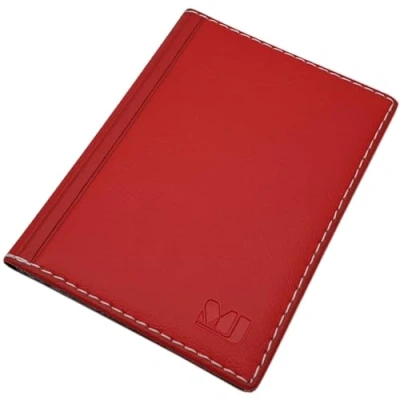 Immagine di Porta carte d&#039;identità e di credito con 4 scomparti MJ Design Germany Made in UE diversi colori designs (Design 1 / Rosso)