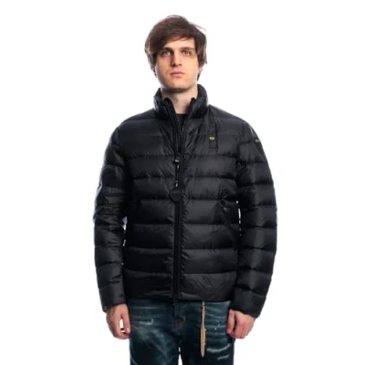 Immagine di Blauer Giubbini Corti Imbottito Piuma Giacchetto, 999TT Nero INT. Biscotto, XL Uomo
