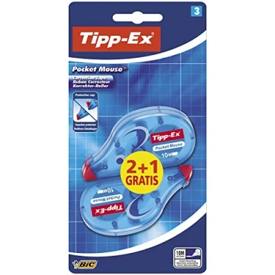 Immagine di Tipp Ex Pocket Mouse Correction Tape (Value Pack of 2, Plus 1 Free)
