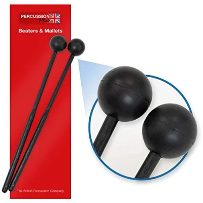 Immagine di Percussion Plus Battenti per tamburi a fessura, gomma morbida, 1 paio