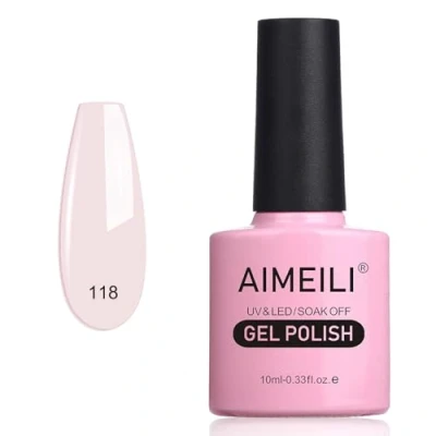 Immagine di AIMEILI HEMA FREE Smalto Semipermente per Unghie in Gel UV LED Smalti Colorati Manicure Polish Soak Off Gardenia Jasminoides Ellis (118) 10ml