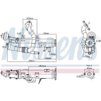 Immagine di NISSENS 989448 Radiatore EGR con bypass depressione AUDI: A4 B8 Avant, A6 C6 Avant