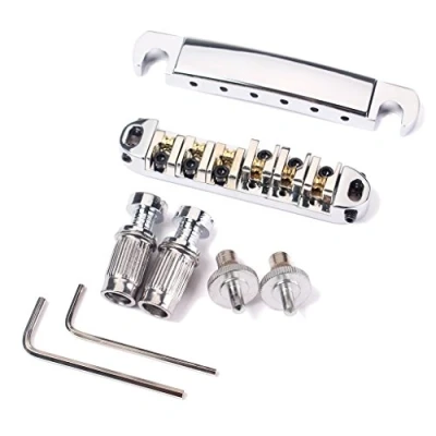 Immagine di Alnicov Tune O Matic LP Set per chitarra con ponte e cordiera in ottone cromato