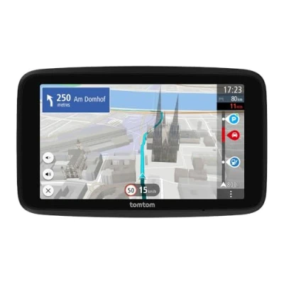 Immagine di TomTom Navigatore per auto GO Navigator (ampio schermo da 6&quot;, info sul traffico in tempo reale, 12 mesi di avvisi autovelox, mappe Europa, aggiornamenti Wi Fi, servizi Premium, supporto magnetico)