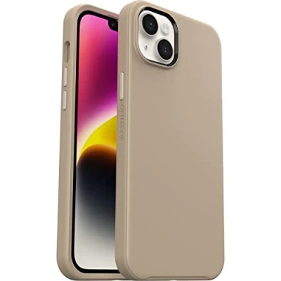 Immagine di Otterbox Cover per iPhone 14 Plus Symmetry+ con MagSafe, resistente a shock e cadute;sottile, testata 3x vs le norme MIL STD 810G, protezione antimicrobica, Beige