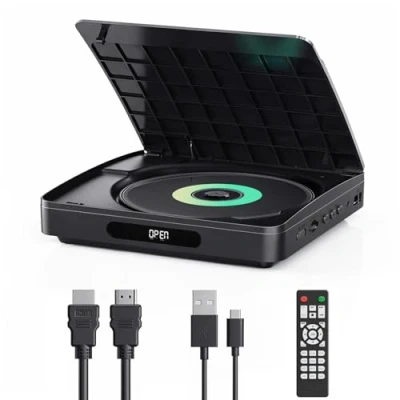 Immagine di YOTON lettore DVD per TV, Mini HDMI con porta USB, uscita e telecomando, Supporta tutti i dischi regionali, Compatibile R/DVD RW/CD R/CD ecc [Blu ray non supportata]