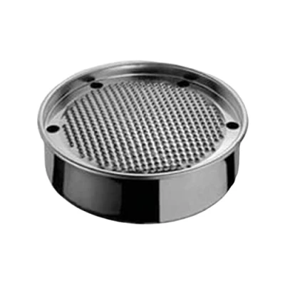 Immagine di Grattugia Formaggio Bari In Acciaio Inox Tonda Cm 18 Con Contenitore