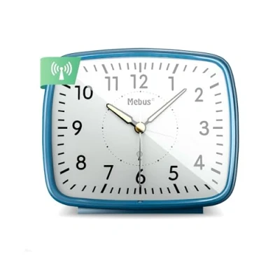 Immagine di Mebus Radiosveglia analogica in Design retrò, Blu, L 5 cm x B 12 H 10