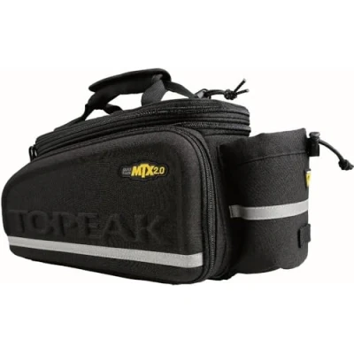 Immagine di Topeak MTX 2.0 TrunkBag DX Borsa da bicicletta, impermeabile, compatibile con tutti i rack QuickTrack 2.0, colore: nero
