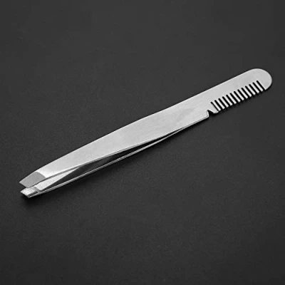 Immagine di Pinzette per sopracciglia, Pinzetta Depilazione, Sopracciglia in Acciaio Inossidabile con Pettine Clip Depilazione viso Strumento la Bellezza del Trucco