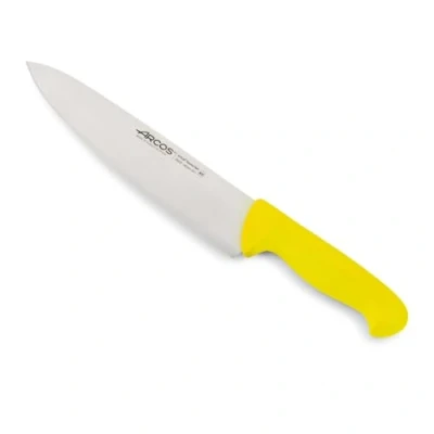 Immagine di Arcos Serie 2900 Coltello da Chef Cucina Lama Acciaio Inossidabile Nitrum 250 mm Manico Polipropilene Colore Giallo