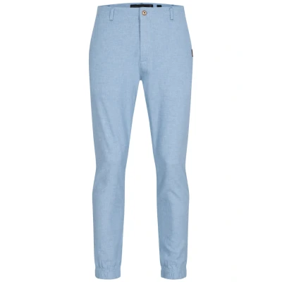 Immagine di Indicode Pantaloni in tessuto Blnda da uomo lino e cotone per il tempo libero uomo, Onda blu, M