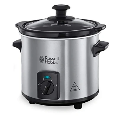Immagine di Russell Hobbs Pentola per Cottura Lenta Mini in Ceramica Pesante da 2 L Un&#039;Ottima Distribuzione Della Temperatura 3 Temperature; Funzione Mantieni Caldo; 145 W, Slow Cooker 25570 56