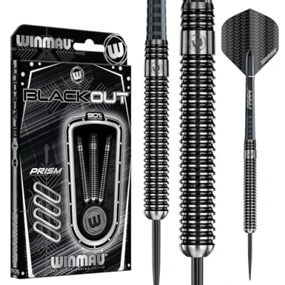 Immagine di WINMAU Blackout 22g Freccette in Tungsteno con Alette Prism Alpha e Force Aste (Steli)