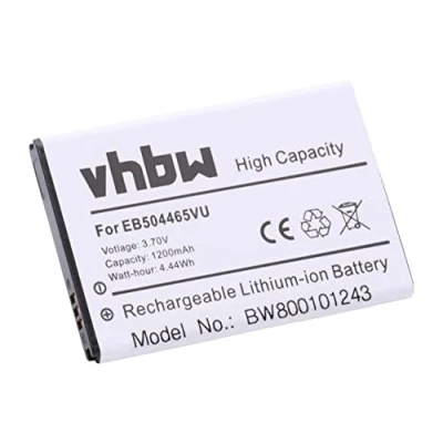 Immagine di vhbw batteria compatibile con Samsung GT i5800 Galaxy 3, Teos smartphone cellulare (1200mAh, 3,7V, Li Ion)