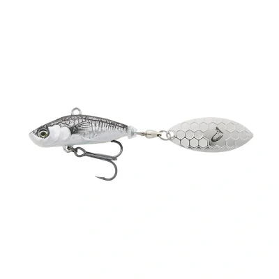 Immagine di Savage Gear 3D Sticklebait Tailspin 7,3cm 13gr Sinking Black Silver Cucchiaini da pesca